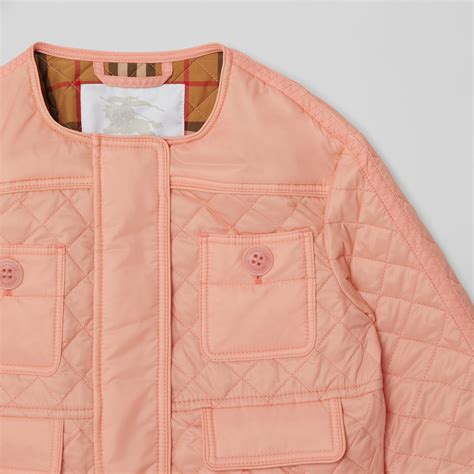 burberry pink apricot coat|Burberry quilted jacket.